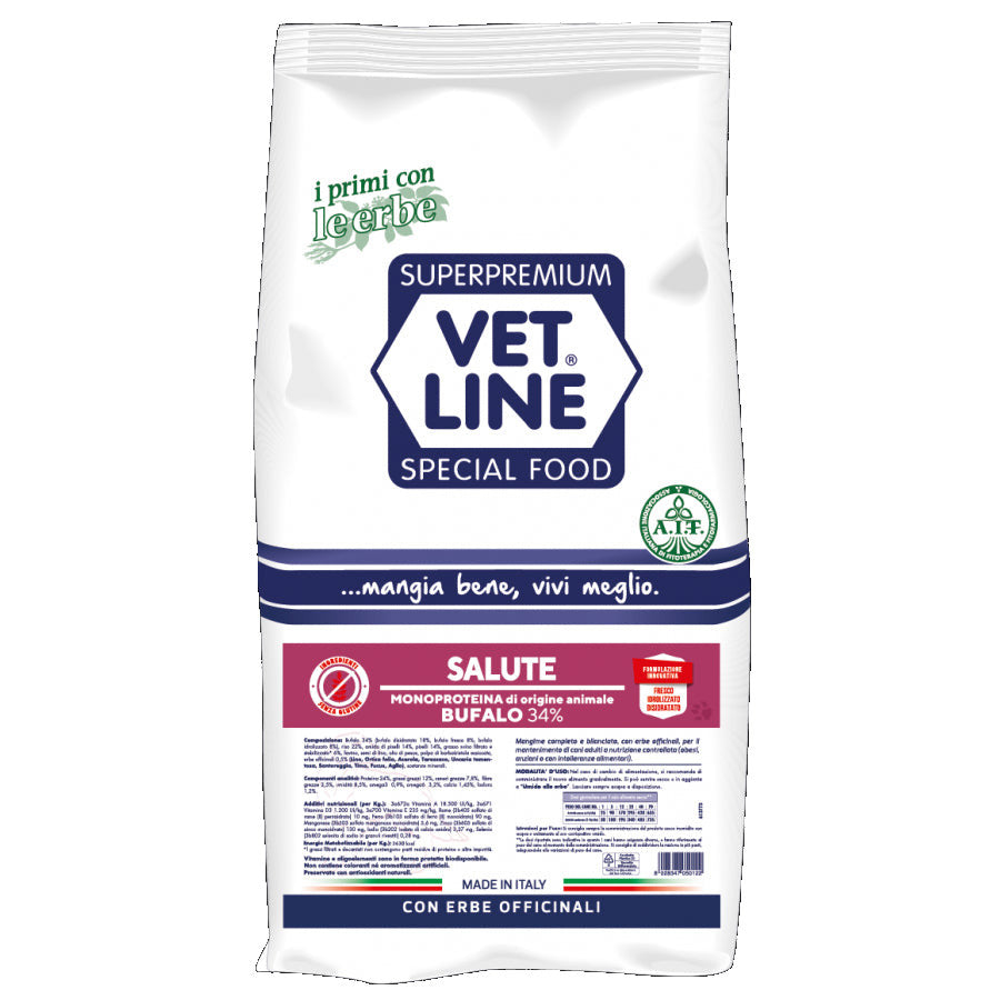 Vetline Secco Cani Salute Bufalo 12,5 Kg Vetline Secco Cani Salute Bufalo 12,5 Kg